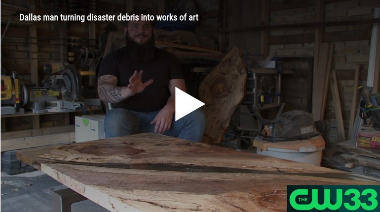 CW33 Interview: Dallas Woodworker Turns Disaster Debris into Art